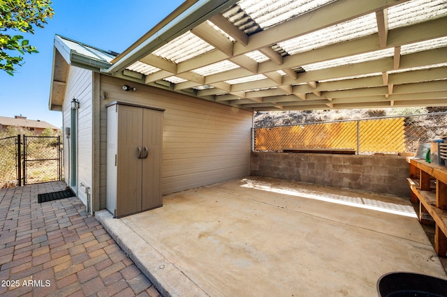 128 N French Dr, Prescott, AZ 86303 - view of patio / terrace with a gate and fence
