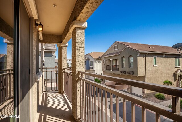 balcony with a residential view