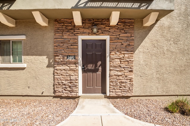 view of doorway to property