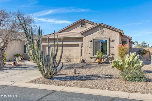 ranch-style home with a garage