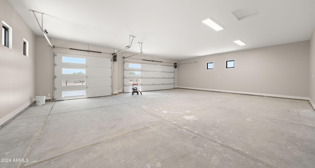 garage with baseboards