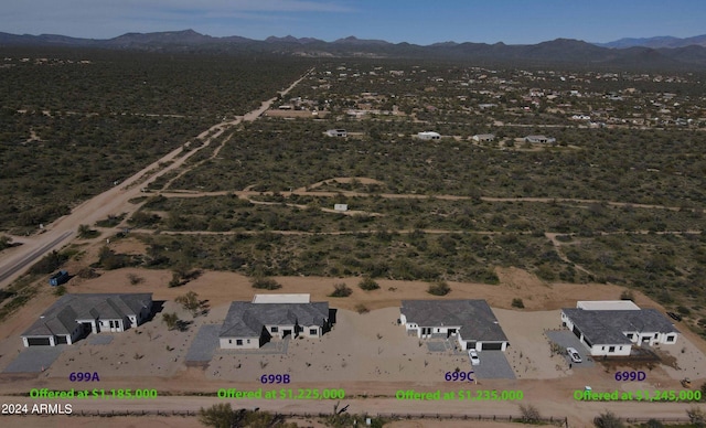 aerial view featuring a mountain view