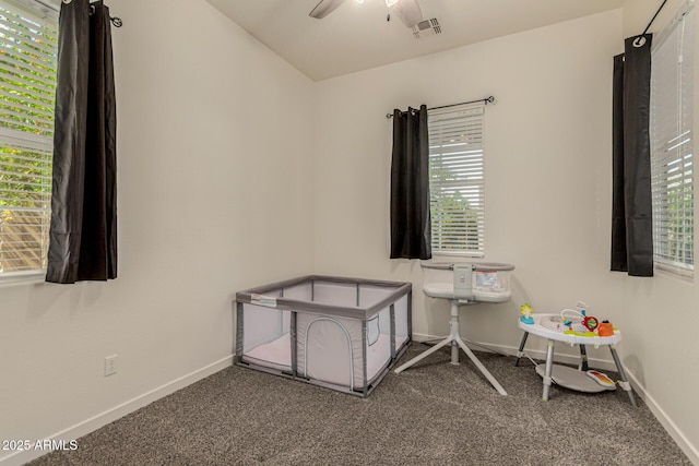 2716 S Chatsworth, Mesa, AZ 85209 - carpeted empty room with healthy amount of natural light and ceiling fan