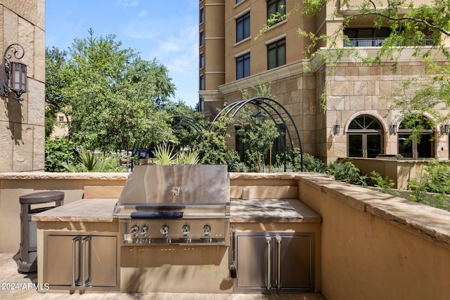 view of patio / terrace featuring a grill and area for grilling