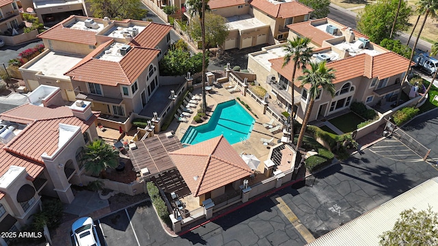 drone / aerial view with a residential view