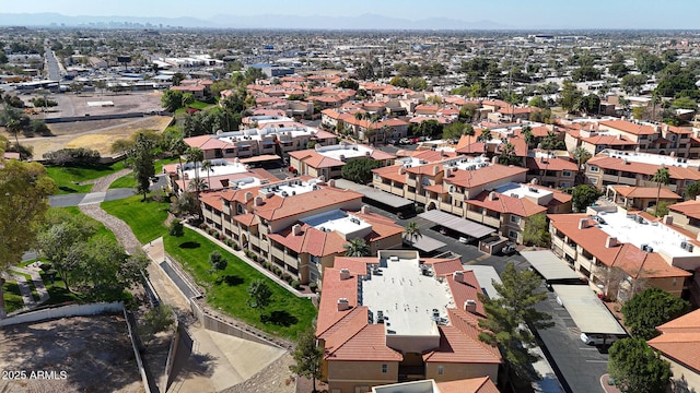 bird's eye view with a residential view