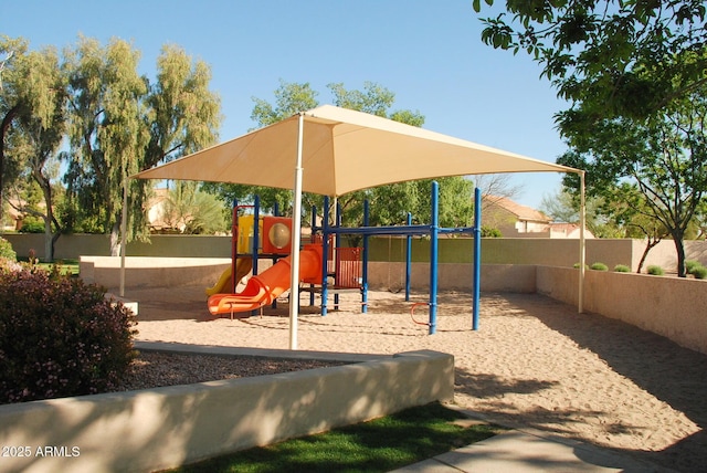 community playground featuring fence