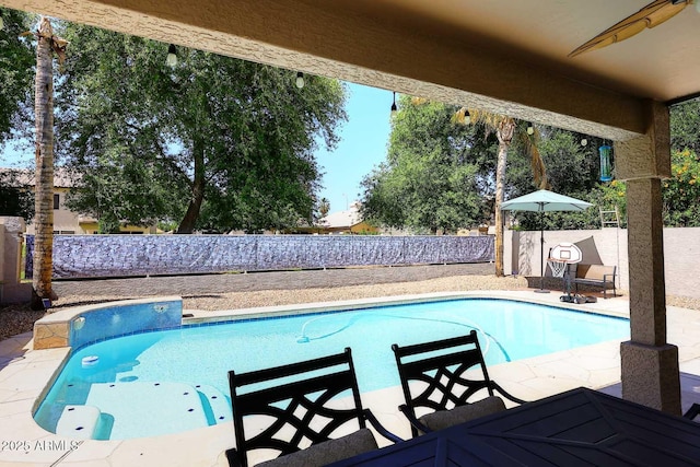 1640 W Gail Dr, Chandler, AZ 85224 - view of swimming pool with a fenced backyard and a patio area