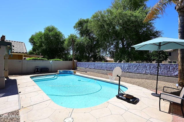 1640 W Gail Dr, Chandler, AZ 85224 - view of swimming pool featuring a fenced backyard and a patio area