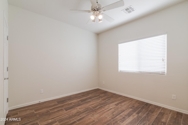 spare room featuring ceiling fan