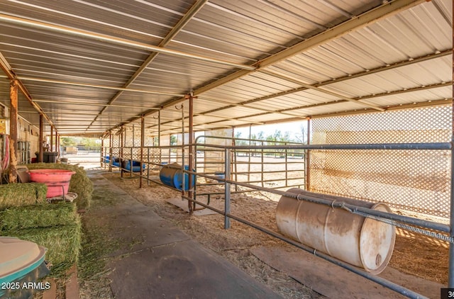 view of horse barn with heating fuel