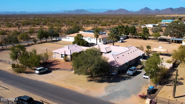 aerial view featuring a mountain view