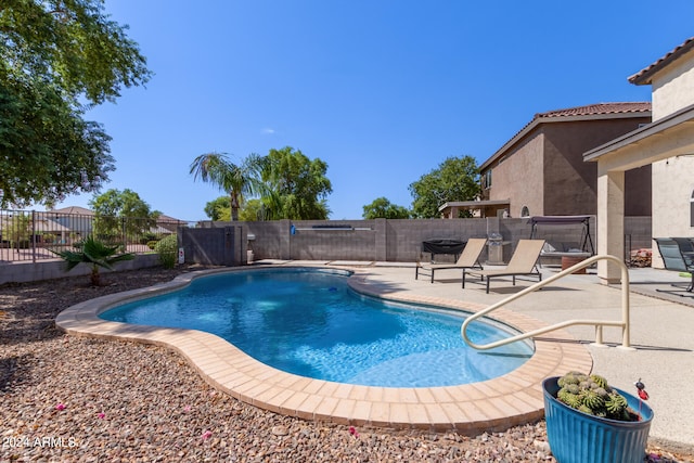 view of pool with a patio