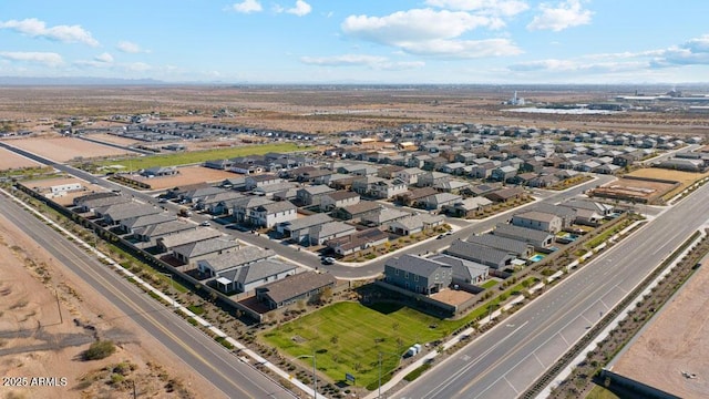 aerial view with a residential view