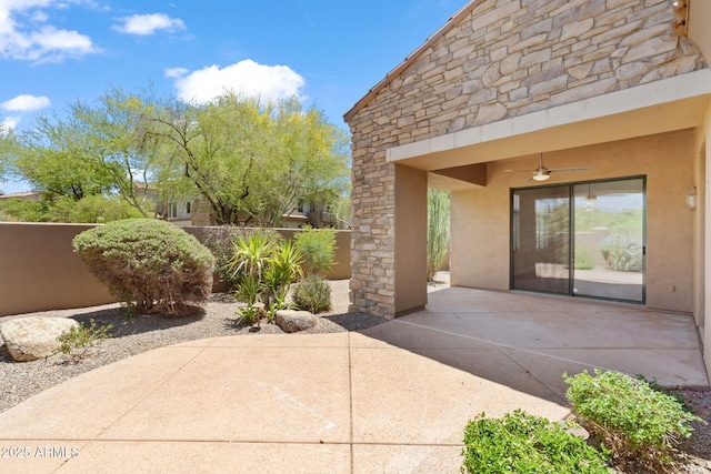 19550 N Grayhawk Dr Unit 1144, Scottsdale, AZ 85255 - view of patio featuring a ceiling fan