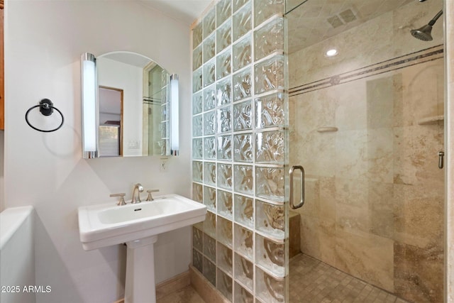 full bath featuring a stall shower