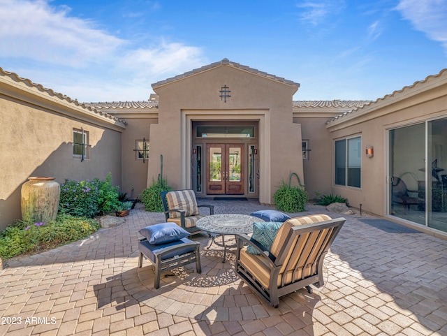 view of patio / terrace with french doors