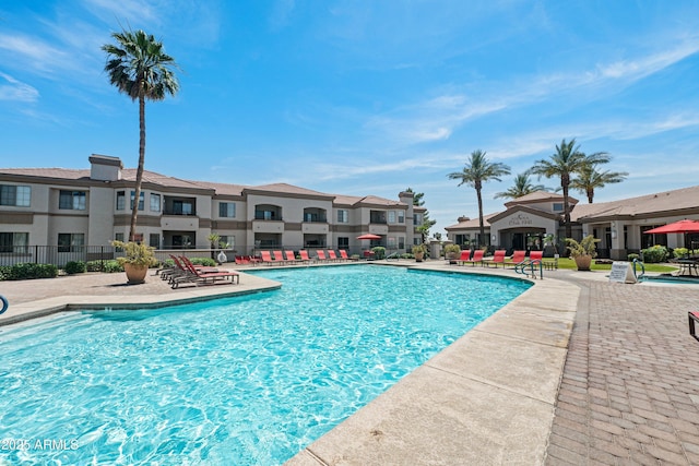 1941 S Pierpont Dr Unit 2015, Mesa, AZ 85206 - community pool with a patio and a residential view