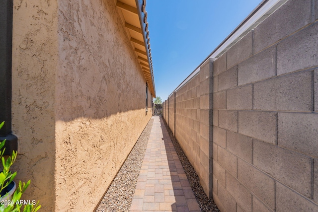 exterior space featuring fence