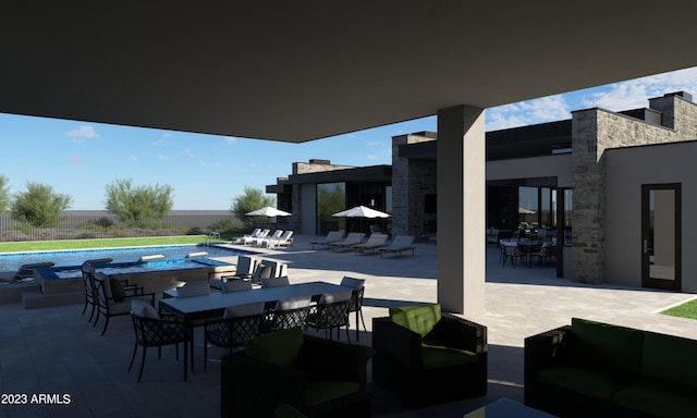 8627 E Whisper Rock Trl Unit 120, Scottsdale, AZ 85266 - view of pool with a patio area