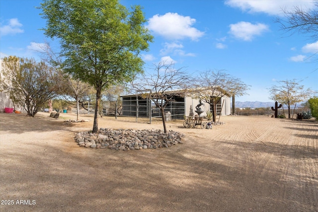 view of front of property with an outbuilding