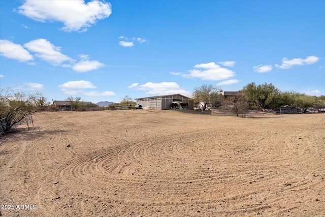 view of yard featuring a rural view