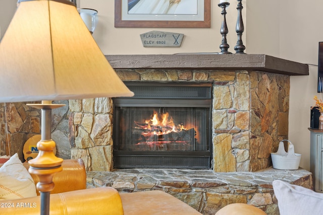 room details with a fireplace