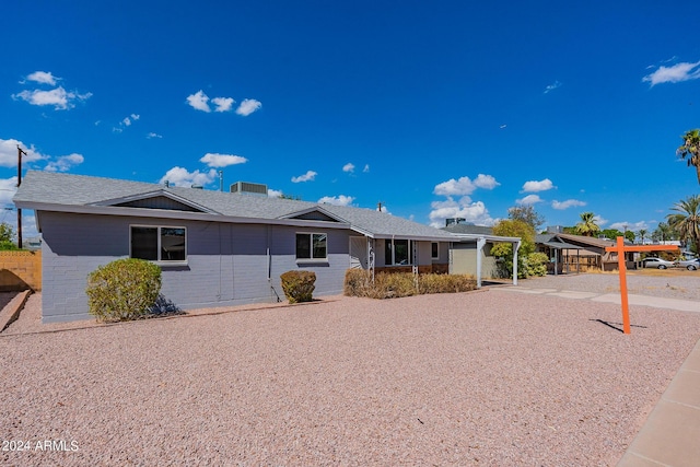 view of ranch-style home