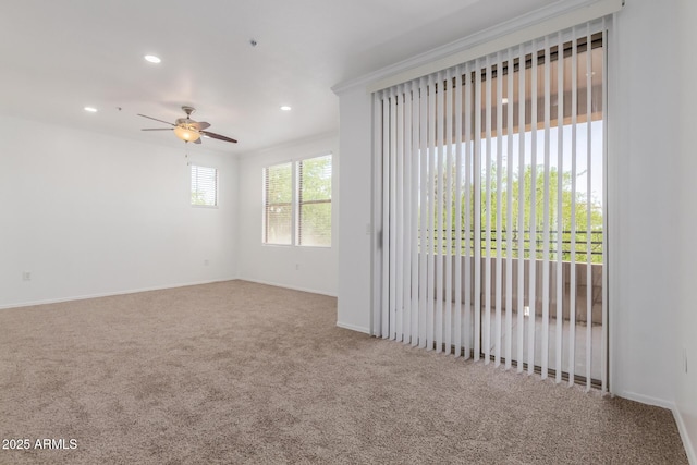 20100 N 78th Pl Unit 2114, Scottsdale, AZ 85255 - carpeted spare room featuring ceiling fan and recessed lighting