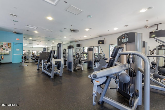 20100 N 78th Pl Unit 2114, Scottsdale, AZ 85255 - gym featuring recessed lighting