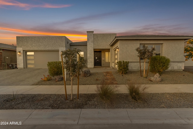 view of front of house featuring a garage