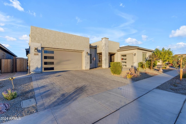 view of front of home featuring a garage