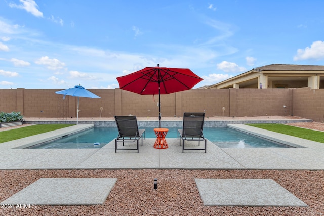 view of pool with a patio area