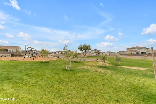 view of yard featuring a playground