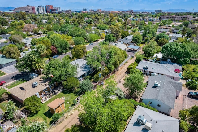 drone / aerial view with a residential view