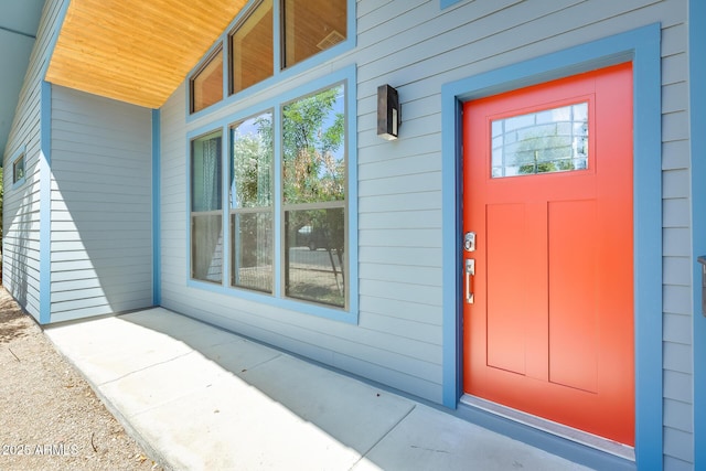 view of doorway to property
