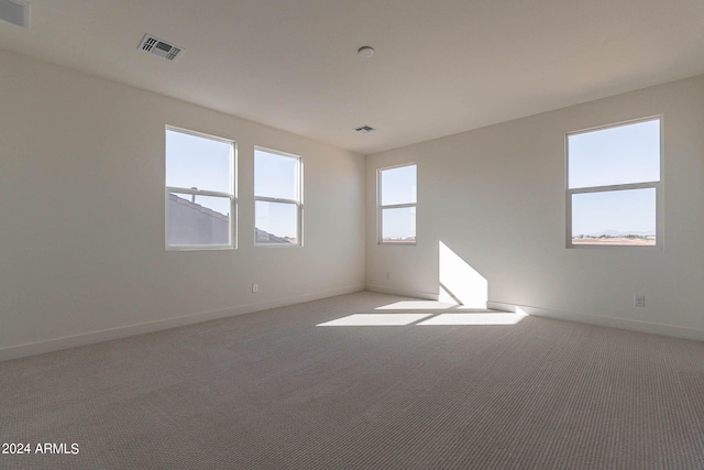 spare room with light colored carpet