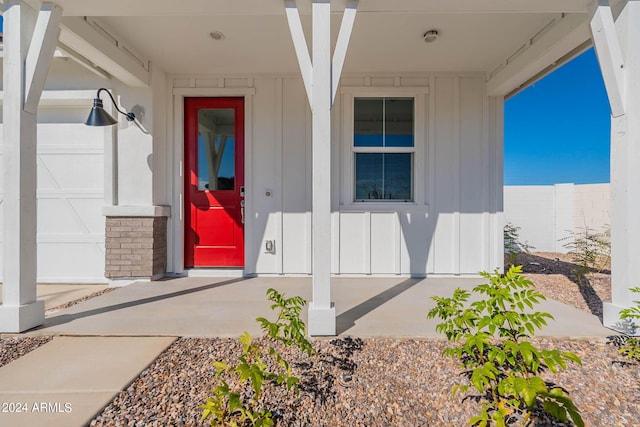 view of doorway to property