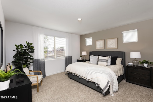 view of carpeted bedroom