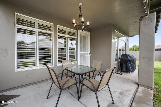 15064 N 54th Way, Scottsdale, AZ 85254 - view of patio / terrace featuring a grill and outdoor dining space