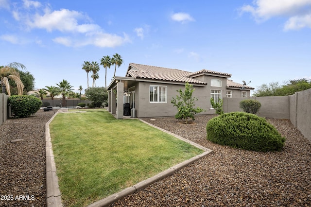 15064 N 54th Way, Scottsdale, AZ 85254 - back of house with stucco siding and a tiled roof