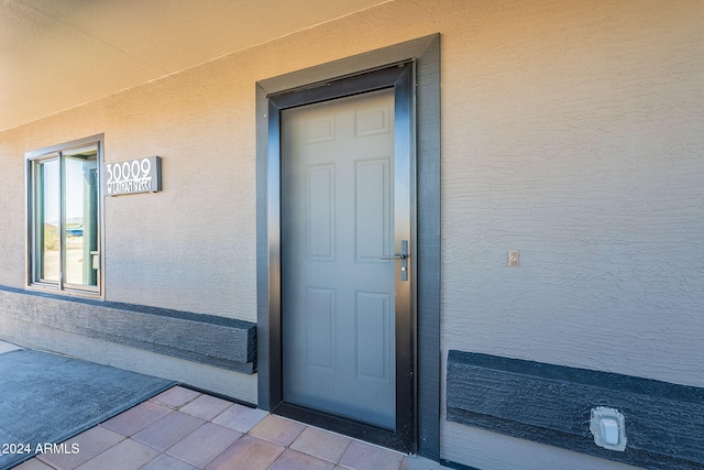 view of doorway to property