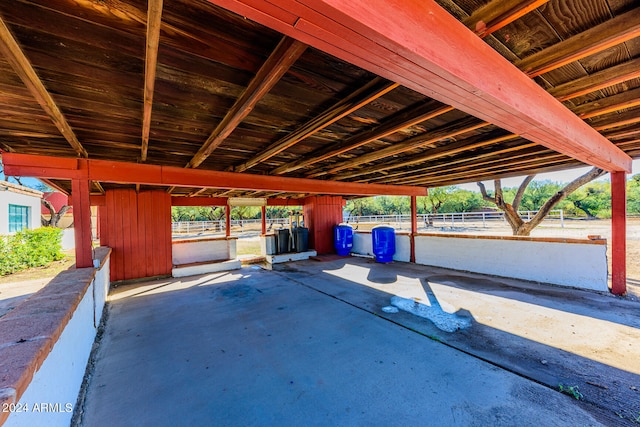 view of horse barn