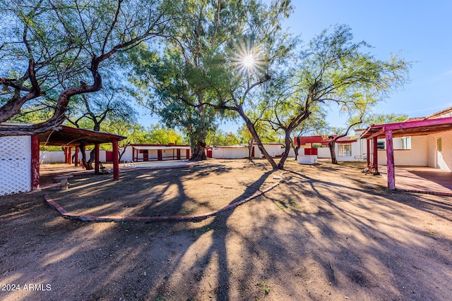 view of yard with a patio area