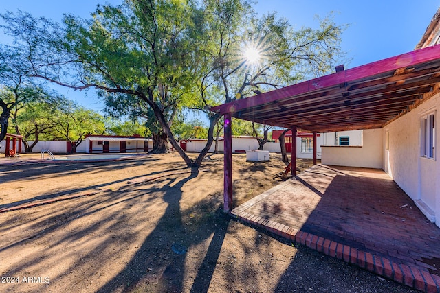 view of yard with a patio