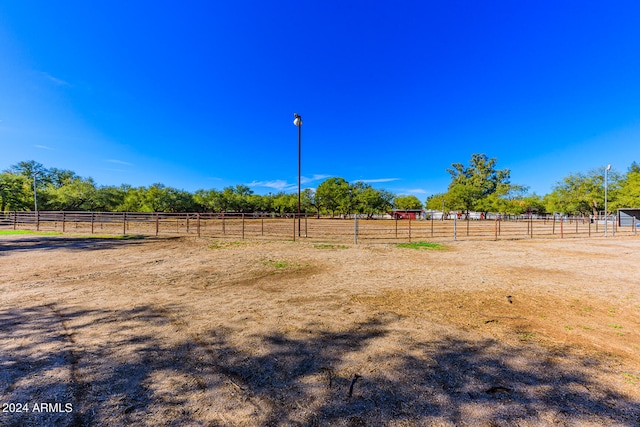 view of yard featuring a rural view