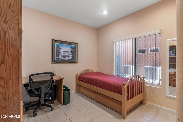 view of tiled bedroom