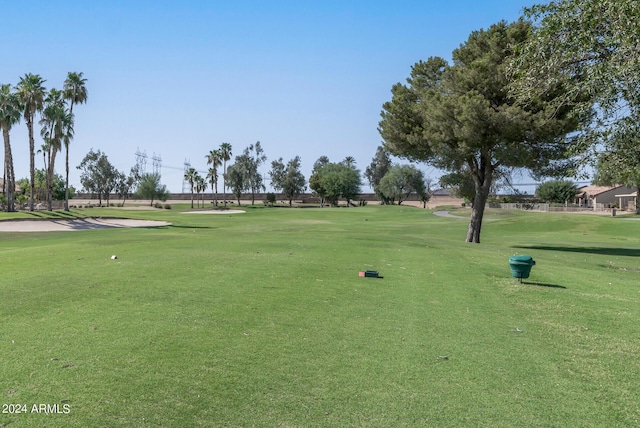 view of community featuring a yard