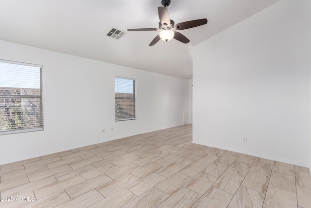 empty room with ceiling fan