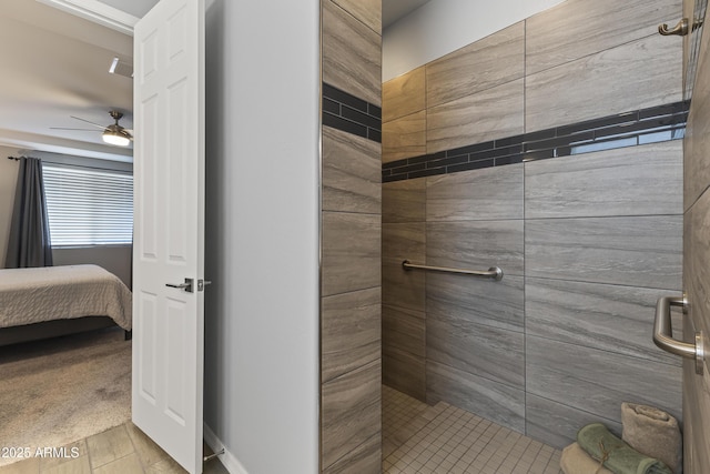 18865 W Mescal St, Surprise, AZ 85388 - full bath featuring a tile shower, ceiling fan, and connected bathroom